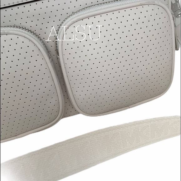 🌸Spring Sale🌸 Michael Kors Hanover LG Crossbody Vegan Faux White 35S0SU8C3L - Picture 7 of 12